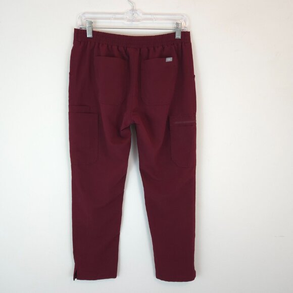 Figs Women's Yola Skinny Scrub Pants In Burgundy - Picture 7 of 16